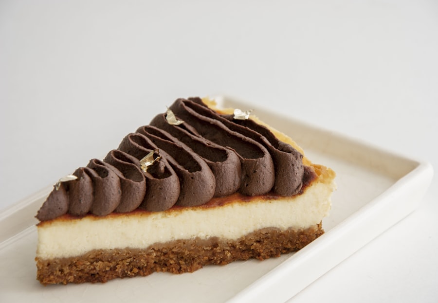 Samoa swirl cheesecake with chocolate and caramel drizzle
